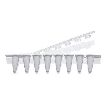 甄选 LABSELECT 平盖八排管(含盖)白色 0.1ml（125排/盒） PST-0108-FT-W