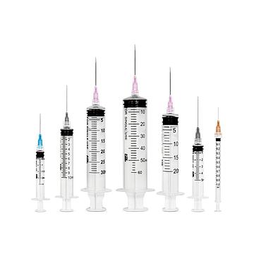 康德莱KDL 一次性无菌注射器 带针2ml 0.6×25mm螺口（100支/盒 20盒/箱）