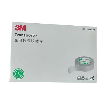 3M 医用透气胶粘带 1.2cm×9.1m 1527C-0（24卷/盒 10盒/箱）