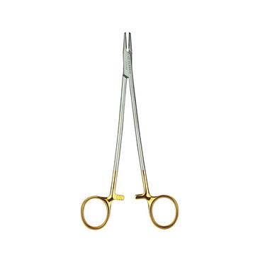 金钟 硬质合金镶片持针钳 JCA160 (18cm，直 ，细针，0.3)
