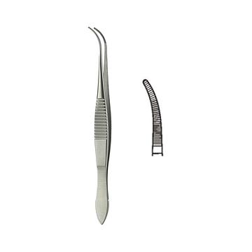 金钟 眼科镊 JD1060（10cm弯有齿WD）