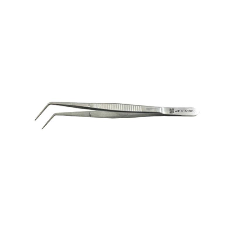 金钟 牙用镊  K21240  （有定位销 单弯尖头 16cm）
